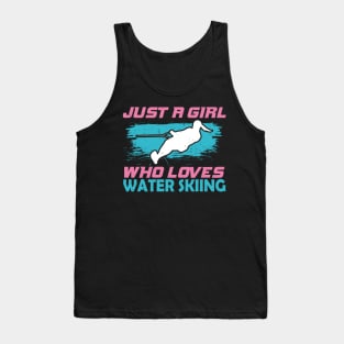 Water Ski Skiing Girl Gift Tank Top